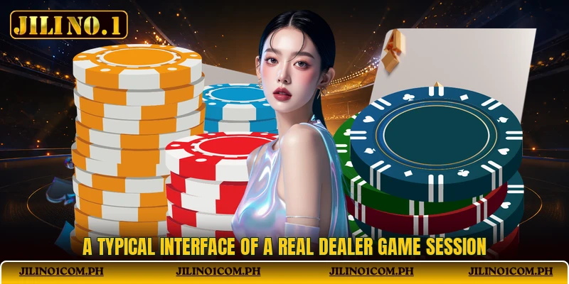 A typical interface of a real dealer game session