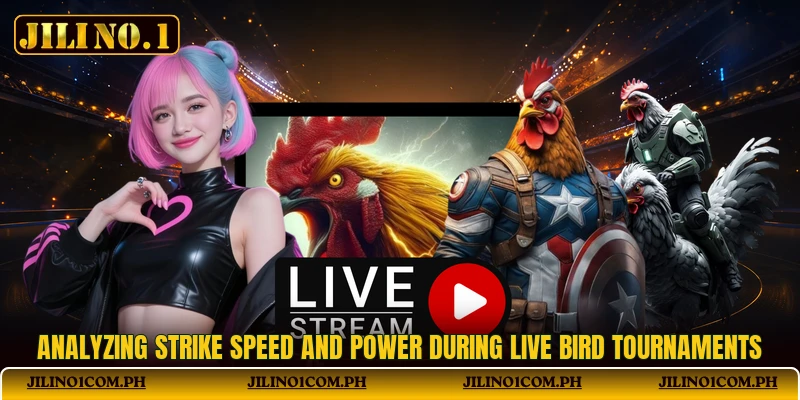 Analyzing strike speed and power during live bird tournaments