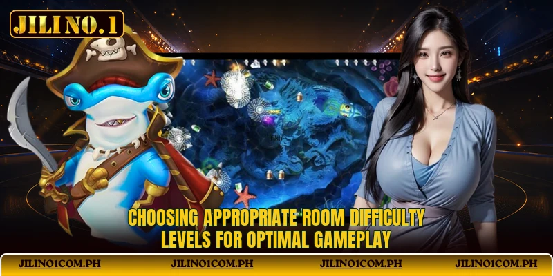 Choosing appropriate room difficulty levels for optimal gameplay