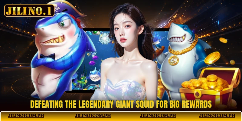 Defeating the legendary giant squid for big rewards