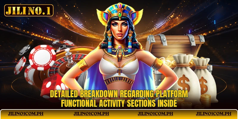 Detailed breakdown regarding platform functional activity sections inside