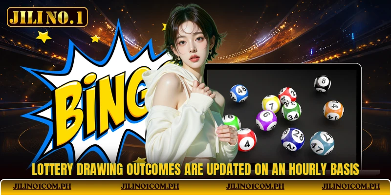 Lottery drawing outcomes are updated on an hourly basis