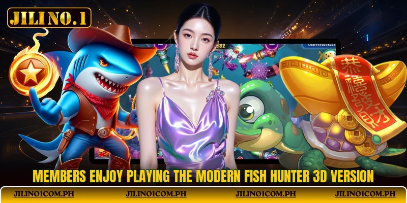 Members enjoy playing the modern Fish Hunter 3D version