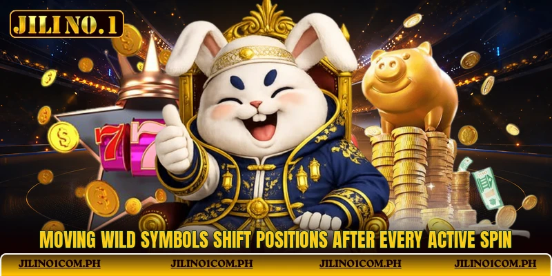 Moving wild symbols shift positions after every active spin