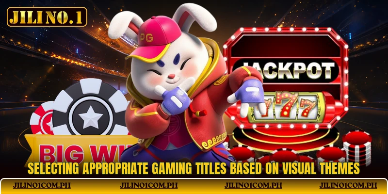 Selecting appropriate gaming titles based on visual themes