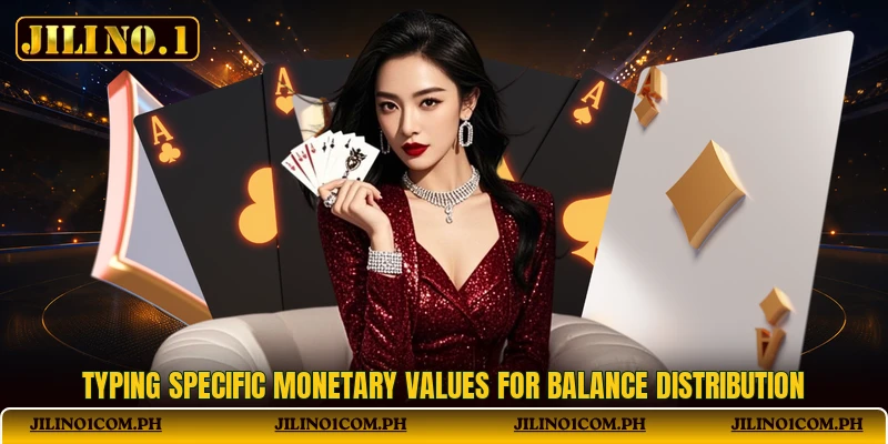 Typing specific monetary values for balance distribution