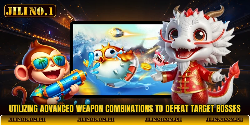 Utilizing advanced weapon combinations to defeat target bosses