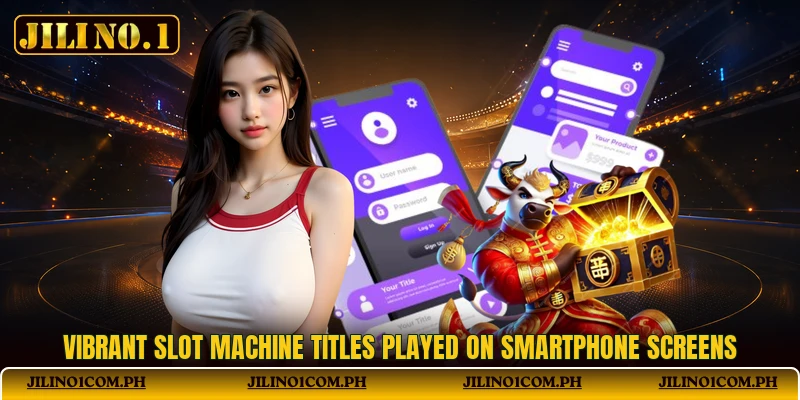 Vibrant slot machine titles played on smartphone screens Vibrant slot machine titles played on smartphone screens