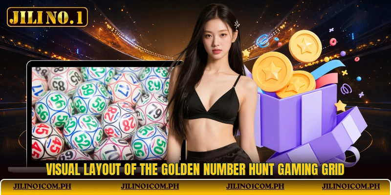 Visual layout of the golden number hunt gaming grid Visual layout of the golden number hunt gaming grid