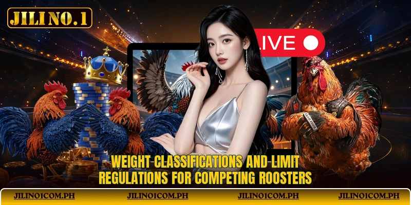 Weight classifications and limit regulations for competing roosters